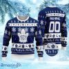 Toronto Maple Leafs Personalized Navy Ugly Christmas Sweater