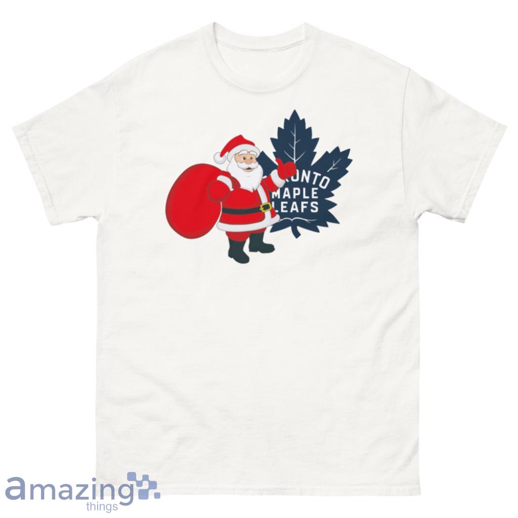 Toronto Maple Leafs Santa Claus Logo Christmas T Shirt image Toronto Maple Leafs Santa Claus Logo Christmas T Shirt Product Photo 2