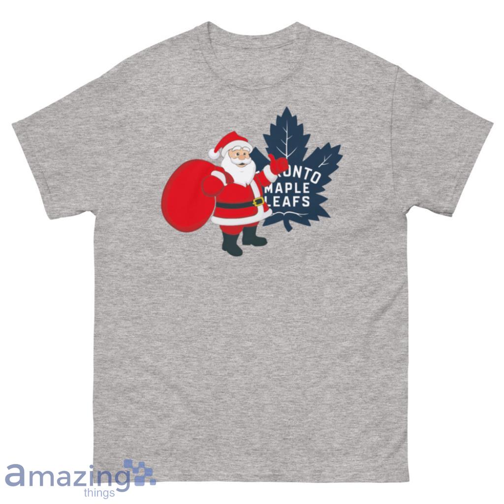 Toronto Maple Leafs Santa Claus Logo Christmas T Shirt image Toronto Maple Leafs Santa Claus Logo Christmas T Shirt Product Photo 3