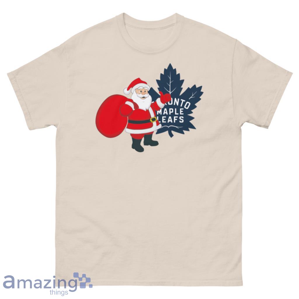 Toronto Maple Leafs Santa Claus Logo Christmas T Shirt image Toronto Maple Leafs Santa Claus Logo Christmas T Shirt Product Photo 1