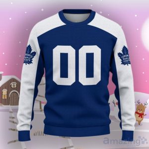 Toronto Maple Leafs Ugly Sweater Custom Name And Number Hot Design For Christmas Gift Product Photo 2