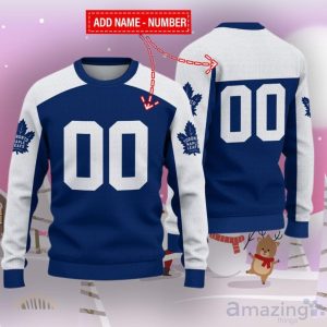 Toronto Maple Leafs Ugly Sweater Custom Name And Number Hot Design For Christmas Gift Product Photo 1