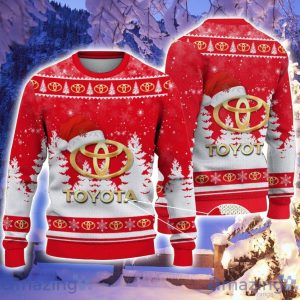 Toyota Santa Hat Pattern Ugly Christmas Sweater For Men And Women Product Photo 1