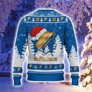 TSG Hoffenheim Logo Wearing Santa Hat Ugly Christmas Sweater Christmas Gift 3D Sweater Product Photo 3