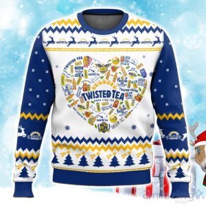 Twisted Tea Heart Ugly Christmas Sweater Xmas Gift Ideas For Men Women Product Photo 1