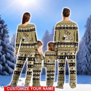 UCF Knights Pajamas Set Cute Gift Custom Name Christmas Gift For Family Sport Pajamas Set Cute Gift Product Photo 2