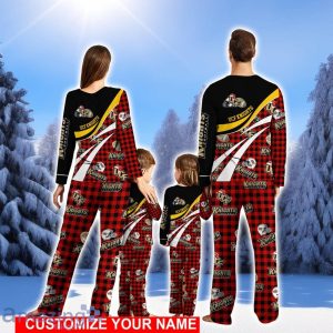 UCF Knights Team Pajamas Personalize Name Buffalo Plaid Christmas Pajamas Set Cute Gift Product Photo 2