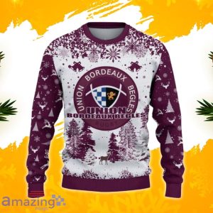 Union Bordeaux Begles Ugly Christmas Sweater, Xmas Gift Ideas 2023 For Fans Product Photo 2