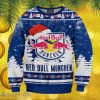 Unisex Fun Red Bull Print Ugly Christmas Sweatshirt Gift For Men And Women