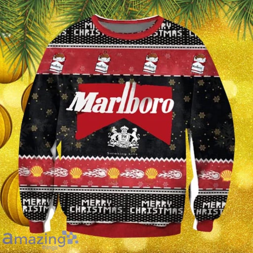 Unisex Marlboro Racing Ugly Christmas Sweater Mb Gift For Men And Women image Unisex Marlboro Racing Ugly Christmas Sweater Mb Gift For Men And Women Product Photo 1