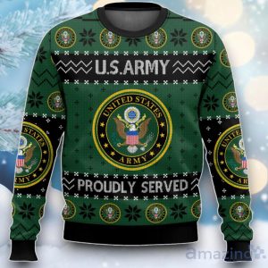US Army Veteran Ugly Christmas Sweater Product Photo 1