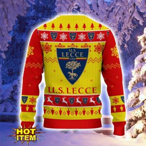 U.S. Lecce Ugly Christmas Sweater Snowflake Pattern Pattern 3D Sweater Holiday Gift Ideas For Sport Fans Product Photo 3