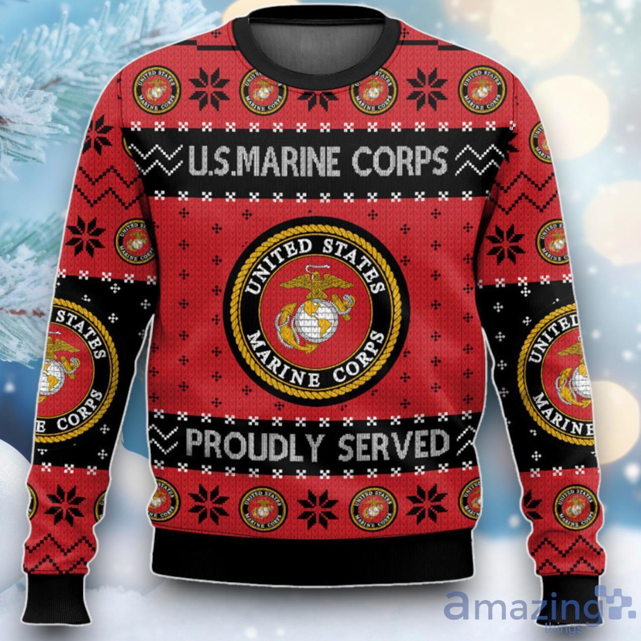 Ugly marine outlet corps christmas sweater