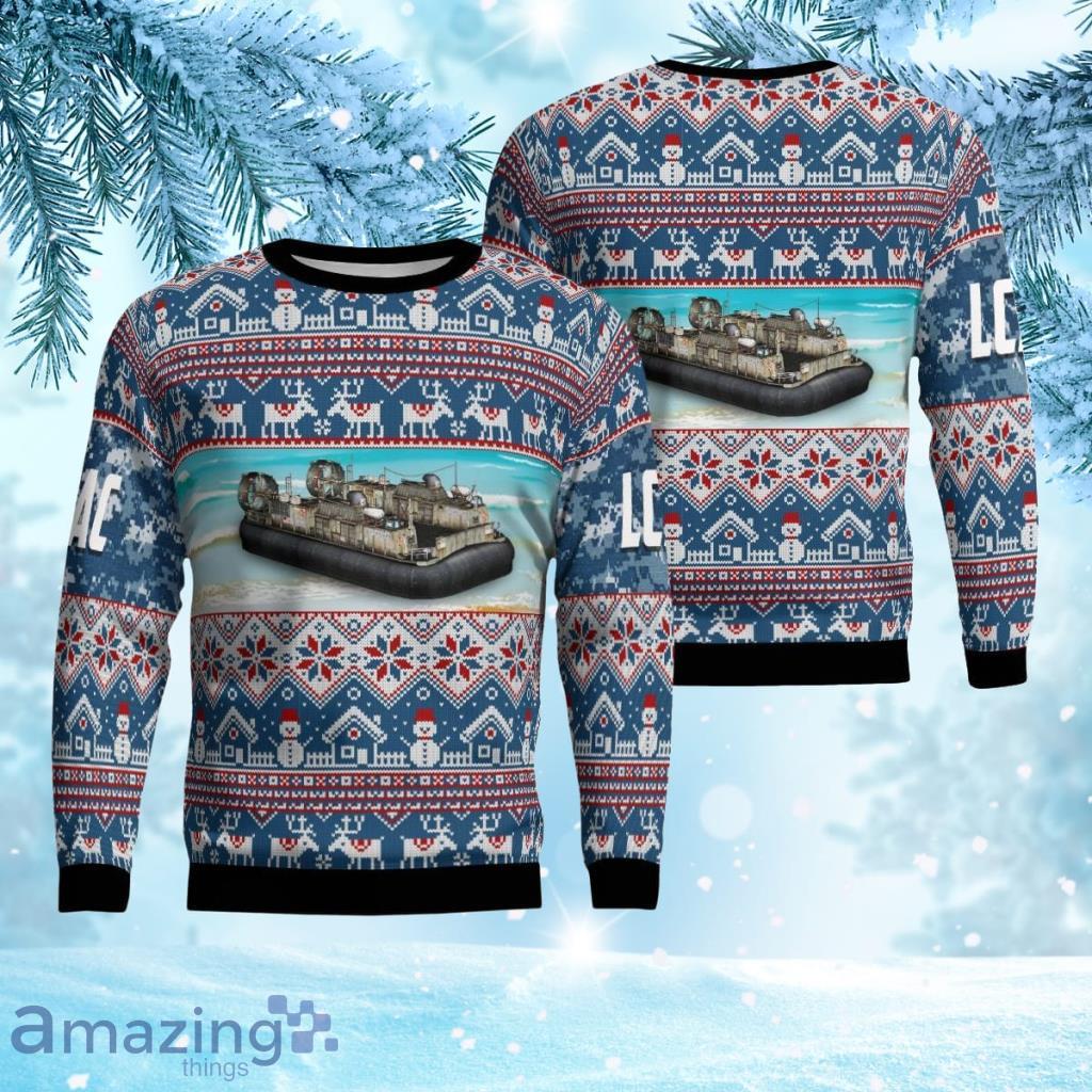 U.S Navy Landing Craft Air Cushion Ugly Sweater 3D Gift For Men And Women image U.S Navy Landing Craft Air Cushion Ugly Sweater 3D Gift For Men And Women Product Photo 1