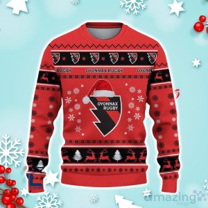 Us Oyonnax Rugby Ugly Christmas Sweater Ideal Gift For Fans Product Photo 2