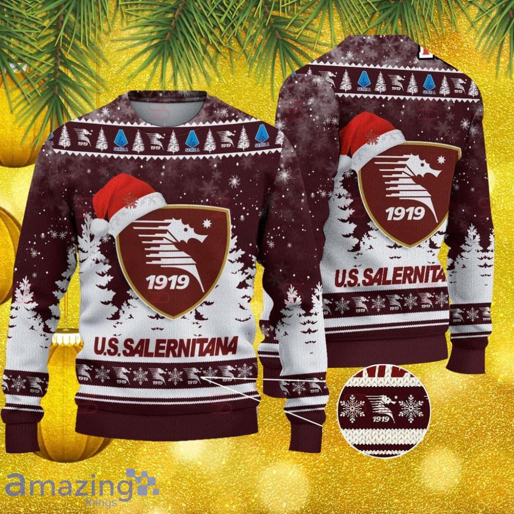 U.S. Salernitana 1919 Christmas Ugly Sweater Christmas Gift For Men And Women image U.S. Salernitana 1919 Christmas Ugly Sweater Christmas Gift For Men And Women Product Photo 1