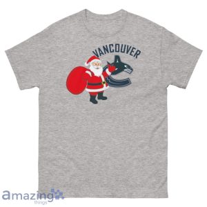 Vancouver Canucks Santa Claus Logo Christmas T Shirt Product Photo 3