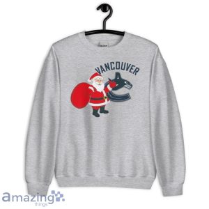 Vancouver Canucks Santa Claus Logo Christmas T Shirt Product Photo 4