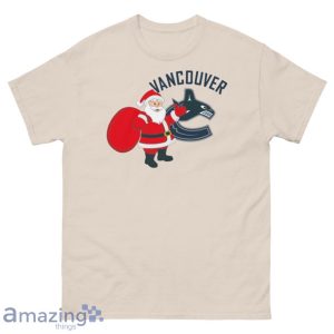 Vancouver Canucks Santa Claus Logo Christmas T Shirt Product Photo 1