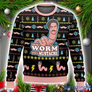 Vanderpump Rules Worm With A Mustache Funny James Kennedy Ugly Sweater Unisex Christmas Gift Ideas Product Photo 1