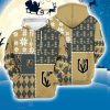 Vegas Golden Knights 3D Hooodie Ugly Sweatshirt Christmas Pattern Ice Hockey NHL Fans