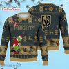 Vegas Golden Knights Grinch Ugly Sweater Christmas Custom Name Ice Hockey NHL