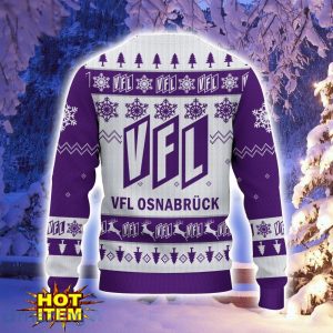 VfL Osnabruck 3D Sweater Gift For Sport Fans Snowflake Pattern Ugly Christmas Sweater Product Photo 3