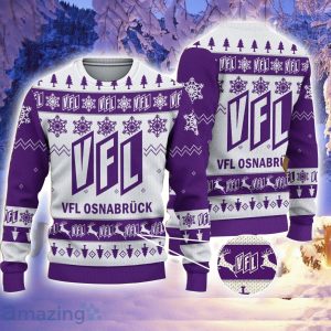VfL Osnabruck 3D Sweater Gift For Sport Fans Snowflake Pattern Ugly Christmas Sweater Product Photo 1