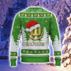 VfL Wolfsburg Logo Wearing Santa Hat Ugly Christmas Sweater Christmas Gift 3D Sweater Product Photo 3