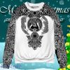 Viking Warrior Blood Black And White Ugly Christmas Sweater Gift For Men And Women
