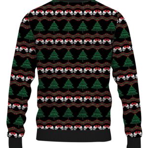 Vintage Christmas Skull 3D Ugly Christmas Sweater, Xmas Gift For Everyone Product Photo 2