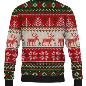 Vintage Elk Snow 3D Ugly Christmas Sweater, Xmas Gift For Everyone Product Photo 2