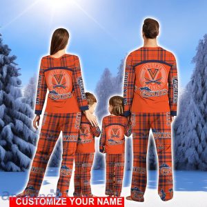 Virginia Cavaliers Pajamas Personalized Name Christmas Pajamas Set Cute Gift For Family Gifts Product Photo 2