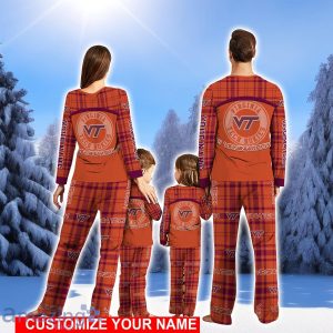 Virginia Tech Hokies Pajamas Personalized Name Christmas Pajamas Set Cute Gift For Family Gifts Product Photo 2