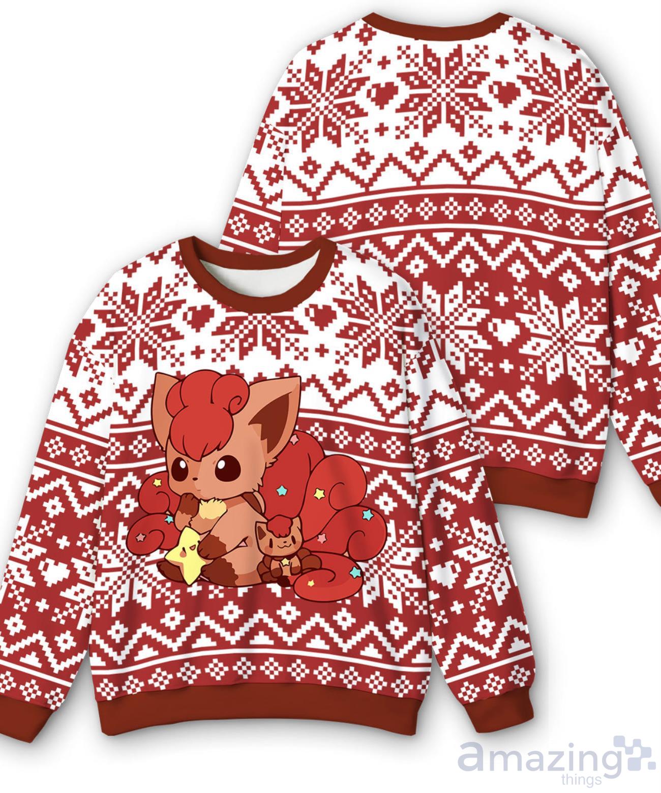 Vulpix Christmas Pullover Sweater image Vulpix Christmas Pullover Sweater Product Photo 1