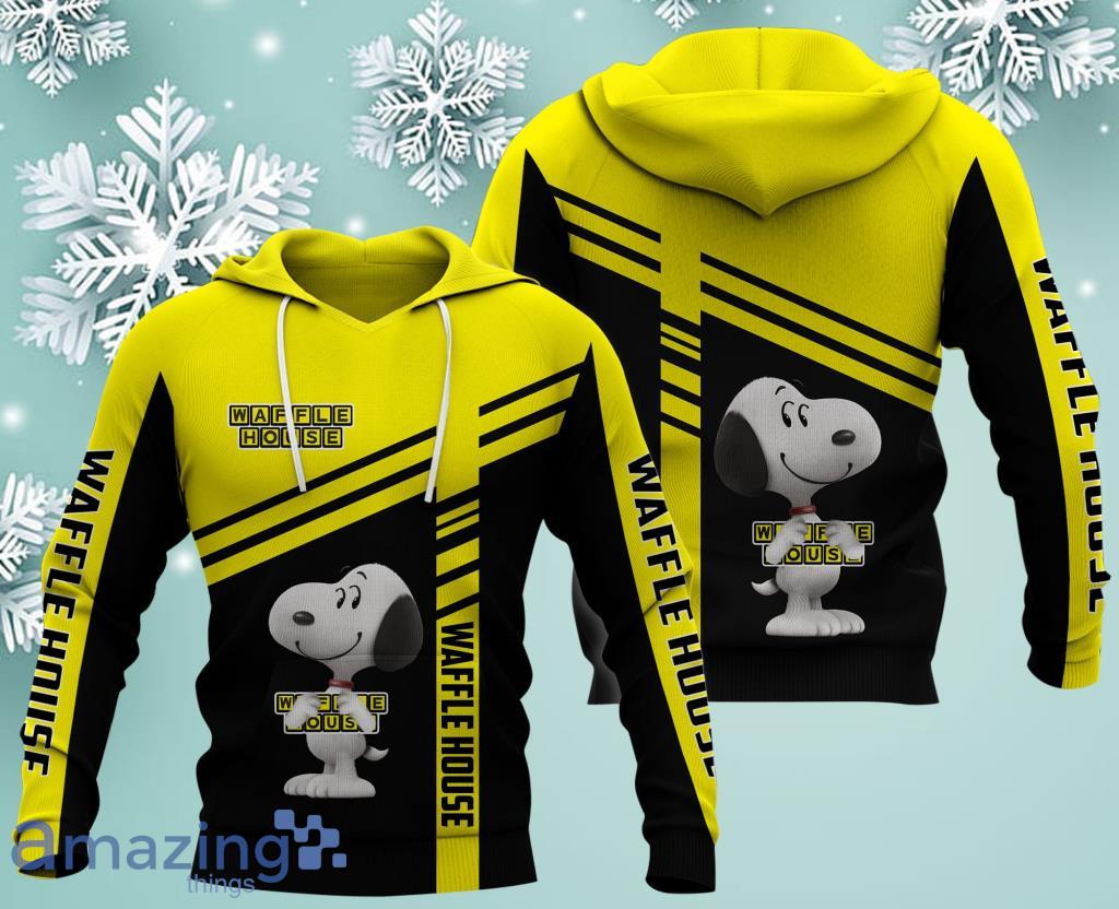 Waffle House Logo Cute Snoopy Yellow 3D Hoodie All Over Print Gift For Men And Women image Waffle House Logo Cute Snoopy Yellow 3D Hoodie All Over Print Gift For Men And Women Product Photo 1