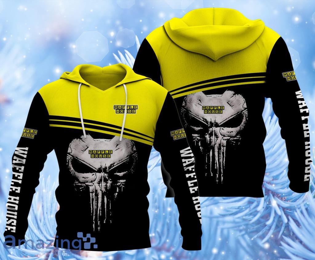 Waffle House Logo Skull Hoodie 3D All Over Print image Waffle House Logo Skull Hoodie 3D All Over Print Product Photo 1
