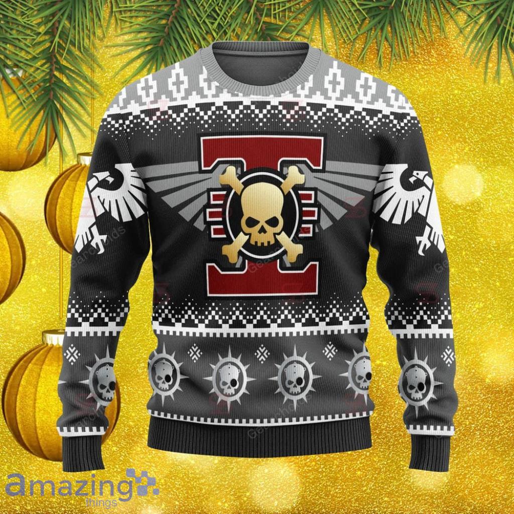 Warhammer 40k Deathwatch Skull Iconic Ugly Sweater Christmas Sweatshirt Gift For Men And Women image Warhammer 40k Deathwatch Skull Iconic Ugly Sweater Christmas Sweatshirt Gift For Men And Women Product Photo 1
