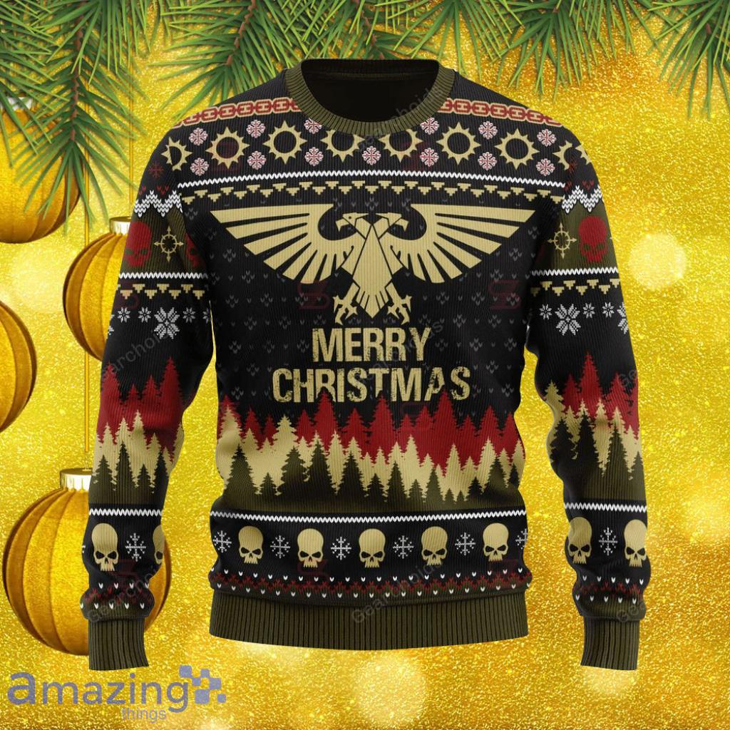 Warhammer 40k Imperium Iconic Merry Christmas Png Ugly Sweater Christmas Sweatshirt Gift For Men And Women image Warhammer 40k Imperium Iconic Merry Christmas Png Ugly Sweater Christmas Sweatshirt Gift For Men And Women Product Photo 1