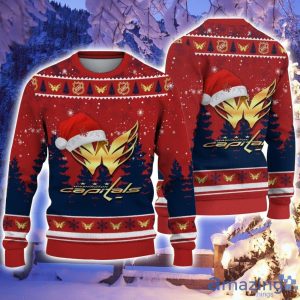 Washington Capitals Santa Hat Pattern Ugly Christmas Sweater For Men And Women Product Photo 1