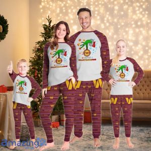 Washington Commanders Happy HalloThankmas Grinch Pajamas Set Product Photo 1