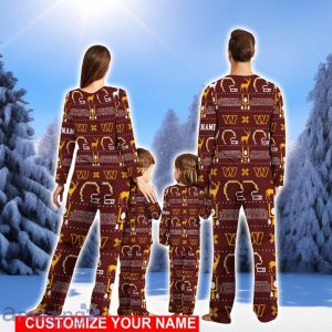 Washington Commanders Sport Pajamas Set Cute Gift Custom Name Kid & Adult Christmas Pajamas Set Cute Gift Family Gift Product Photo 2