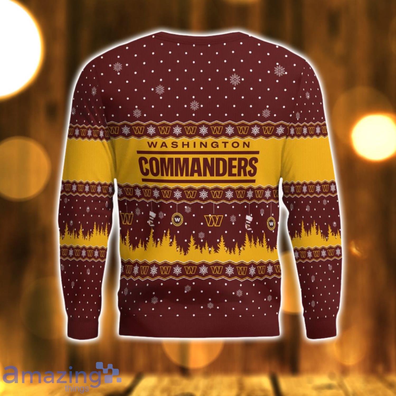 Washington Commanders Ugly Christmas Sweater Christmas Gift For Men And Women Holidays image Washington Commanders Ugly Christmas Sweater Christmas Gift For Men And Women Holidays Product Photo 3