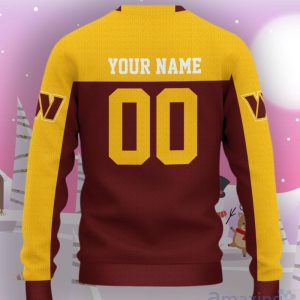Washington Commanders Ugly Sweater Custom Name And Number Hot Design For Christmas Gift Product Photo 3