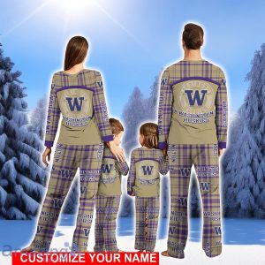 Washington Huskies Pajamas Personalized Name Christmas Pajamas Set Cute Gift For Family Gifts Product Photo 2