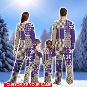 Washington Huskies Pajamas Set Cute Gift Personalized Name For Sport Fans Christmas Pajamas Set Cute Gift For Family Product Photo 2