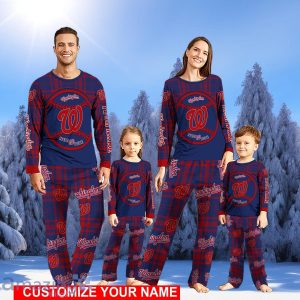 Washington Nationals Pajamas Personalized Name Christmas Pajamas Set Cute Gift For Family Gifts Product Photo 1