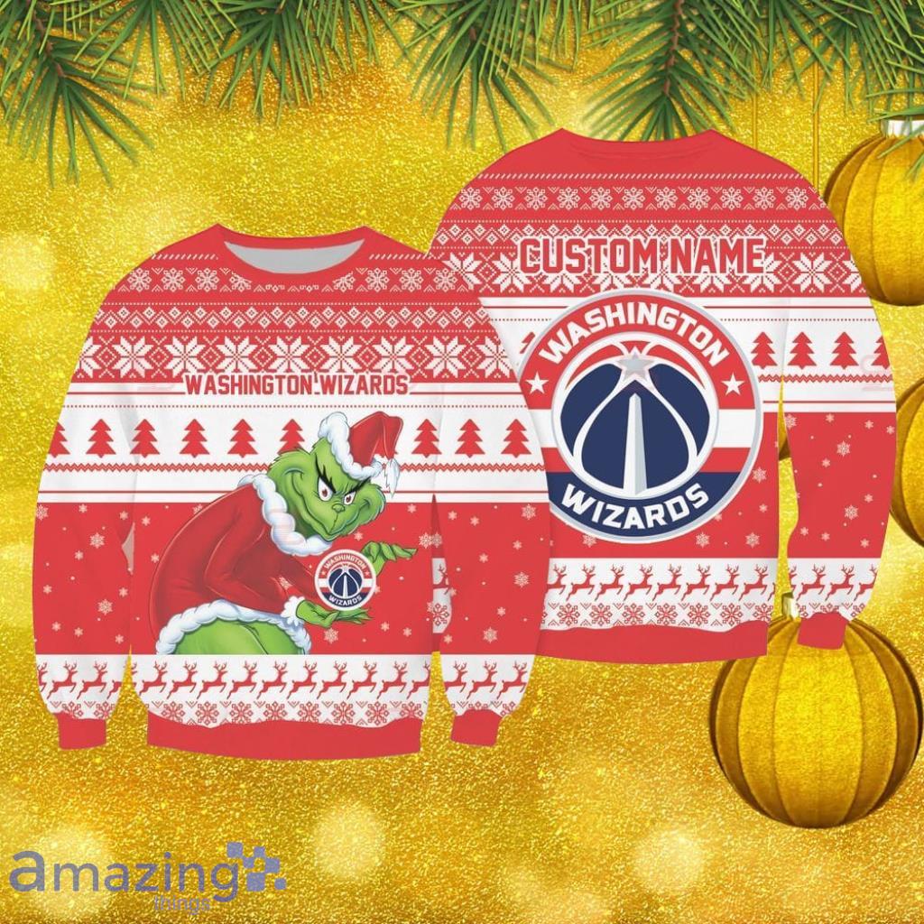 Washington Wizards Grinch Custom Christmas Ugly Sweater Christmas Gift For Men And Women Product Photo 1