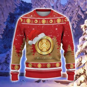 Wehen Wiesbaden Logo Wearing Santa Hat Ugly Christmas Sweater Christmas Gift 3D Sweater Product Photo 2