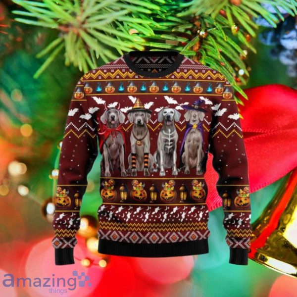 Weimaraner Halloween Ugly Christmas Sweaters Unique Gift For Men And Women Product Photo 1
